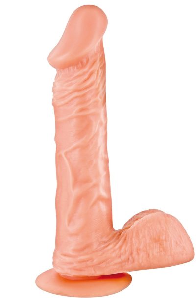 Accueil 15 Gode réaliste grande longueur veiné avec testicules et ventouse 23cm Taille : TU, Couleur : Chair