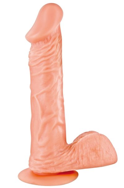 Accueil 13 Gode réaliste veiné avec testicules et ventouse 21cm Taille : TU, Couleur : Chair