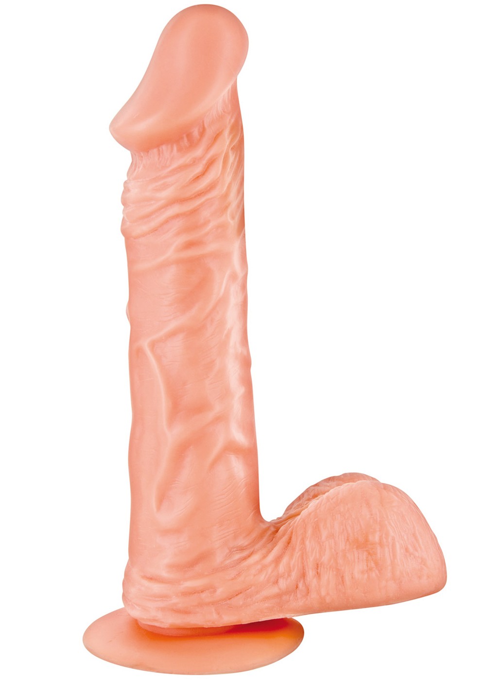 Gode réaliste veiné avec testicules et ventouse 18cm Taille : TU, Couleur : Chair 1 Gode réaliste veiné avec testicules et ventouse 18cm Taille : TU, Couleur : Chair