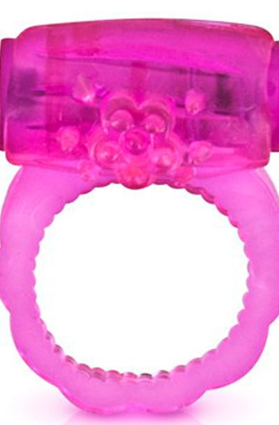 Cockring rose vibrant avec stimulation du clitoris Taille : TU, Couleur : Rose