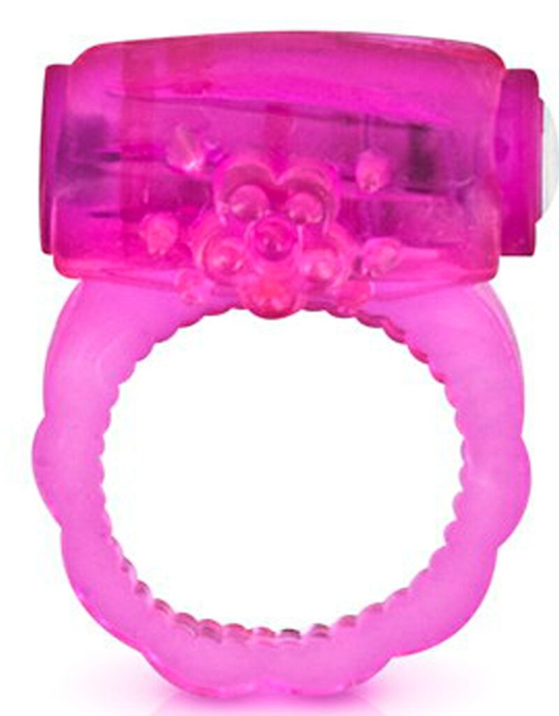 Accueil 19 Cockring rose vibrant avec stimulation du clitoris Taille : TU, Couleur : Rose