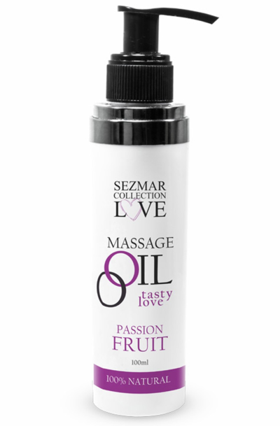 Huile de massage comestible Fruit de la passion 100ml 100% naturelle Taille : TU, Parfum : Fruit de la passion