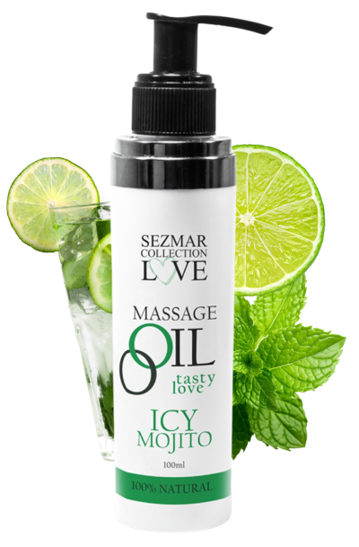 Huile de massage comestible mojito menthe 100ml 100% naturelle Taille : TU, Parfum : Mojito