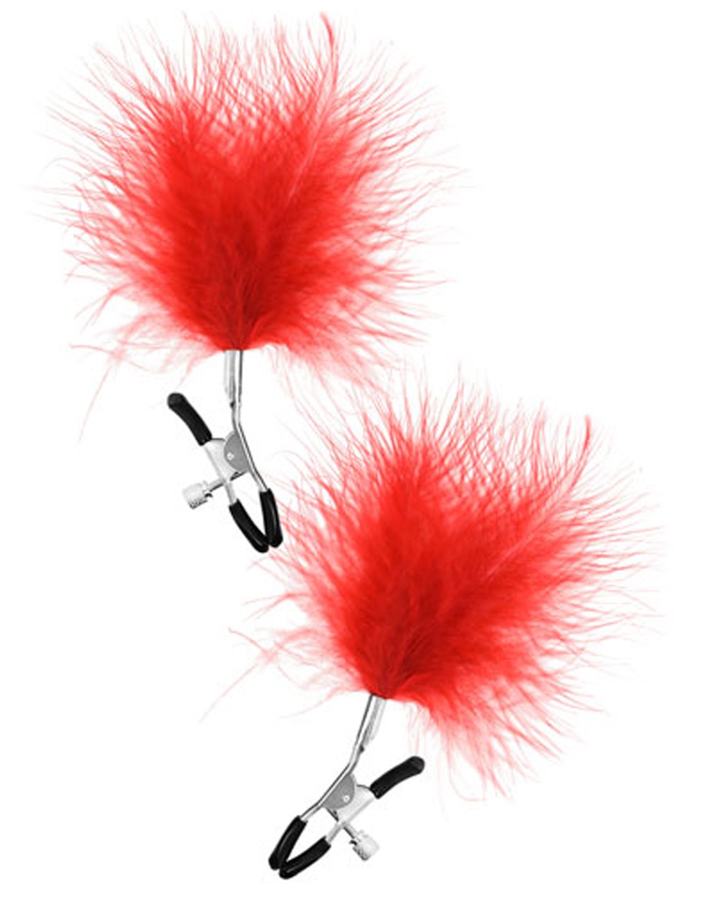 Pinces à seins pression réglable grande plumeau rouge Taille : TU, Couleur : Rouge 1 Pinces à seins pression réglable grande plumeau rouge Taille : TU, Couleur : Rouge