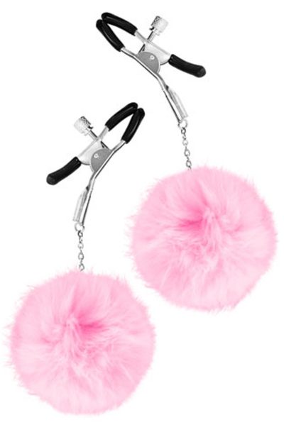 Accueil 18 Pinces à seins pression réglable pompons roses Taille : TU, Couleur : Rose