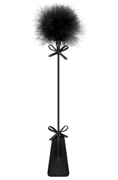 Accueil 12 Cravache noire bdsm avec plumeau Taille : TU, Couleur : Noir