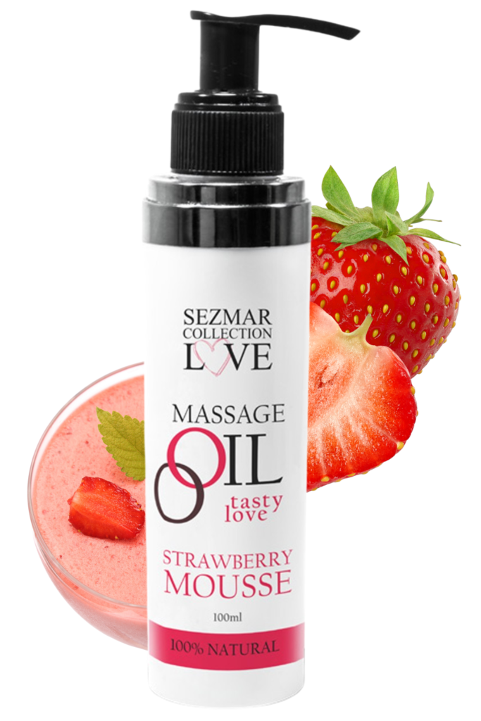 Accueil 14 Huile de massage comestible mousse de fraise 100ml 100% naturelle Contenance : 100 ML, Parfum : Mousse Fraise