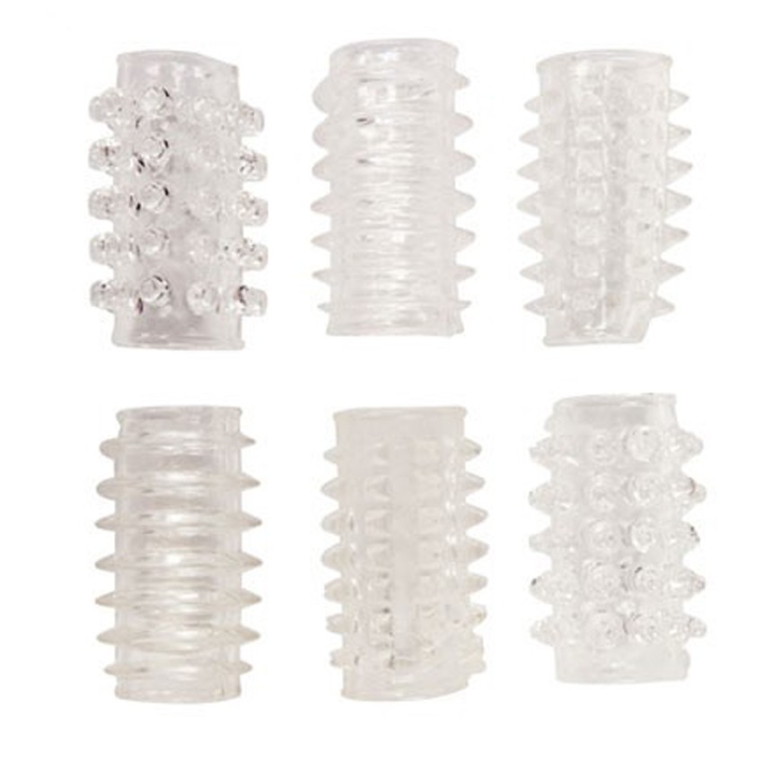 Gaine de pénis ou doigts chinois boîte de 6 Taille : TU, Couleur : Transparent 1 Gaine de pénis ou doigts chinois boîte de 6 Taille : TU, Couleur : Transparent