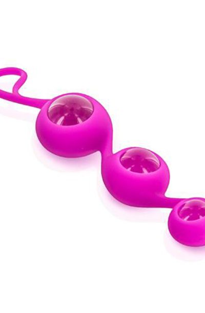 Triple boules de Geisha rose verre et silicone Taille : TU, Couleur : Rose