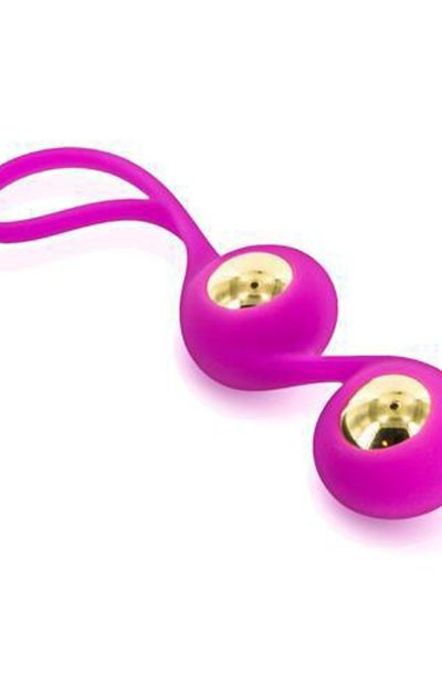 Boules de Geisha ou stimulateur anal plaqué or Taille : TU, Couleur : Rose