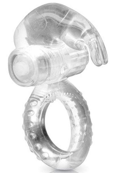 Cockring vibrant avec stimulation du clitoris Taille : TU, Couleur : Transparent