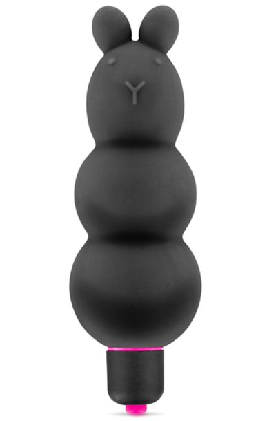 Vibromasseur stimulateur noir 7 vitesses silicone waterproof Taille : TU, Couleur : Noir