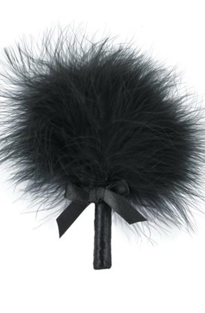 Accueil 15 Plumeau noir avec noeud satiné Taille : TU, Couleur : Noir