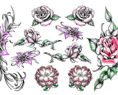 Accueil 15 Tatouage éphémère - Plaque de 10 tattoos Couleur : Multicouleur