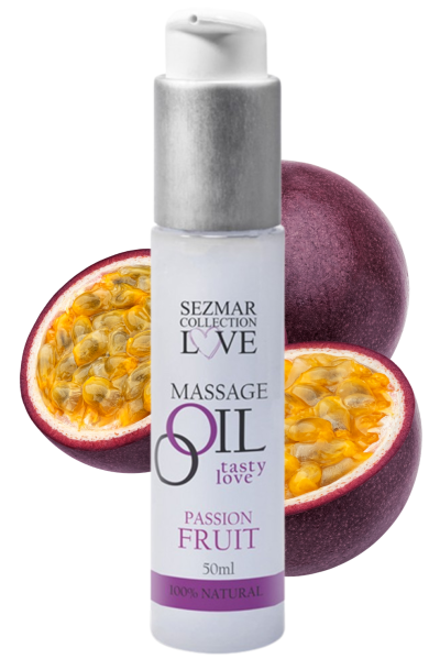 Huile de massage comestible Fruit de la passion 50ml Taille : TU, Parfum : Fruit de la passion