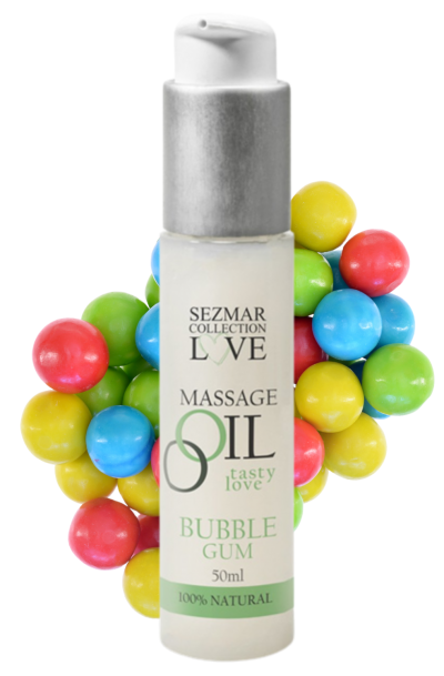 Huile de massage comestible bubble gum 50ml Taille : TU, Parfum : Bubble Gum