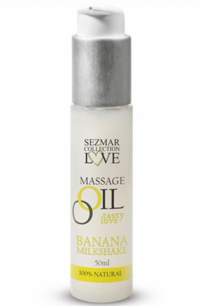 Huile de massage comestible milkshake banane 50ml Taille : TU, Parfum : Banane