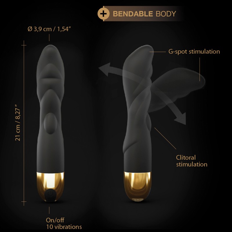 Vibromasseur Dorcel Flexi et Joy - Noir et Or 3 Vibromasseur Dorcel Flexi et Joy - Noir et Or – Image 3
