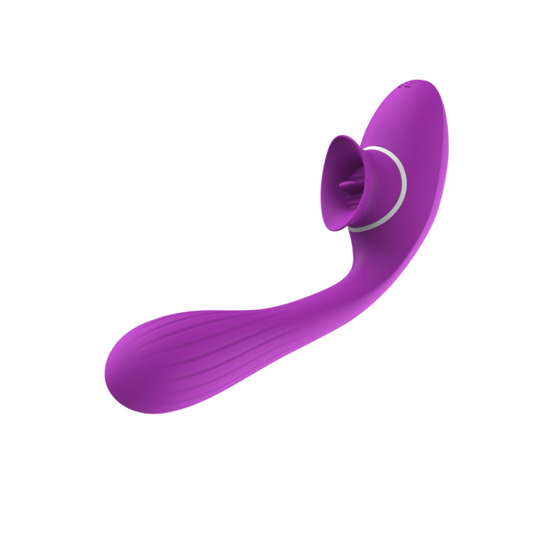 Stimulateur Clitoridien avec langue Vibromasseur Point G 2-en-1 DISA Violet C?ur Ardent 3 Stimulateur Clitoridien avec langue Vibromasseur Point G 2-en-1 DISA Violet C?ur Ardent – Image 3